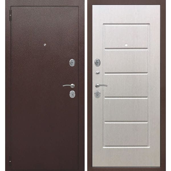 Входная дверь Гарда (7,5 см, медный антик, белый ясень)