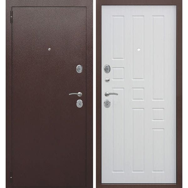 Входная дверь Гарда (8 мм, белый ясень)