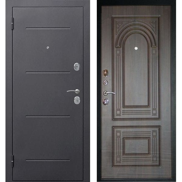 Входная дверь Гарда (Флоренция, 7,5 см, серебро, венге)