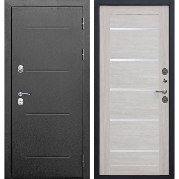 Входная дверь Isoterma (11 см, серебро, лиственница бежевая)