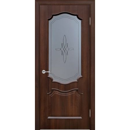 Межкомнатная дверь Schlager Elegance Риана T1 (тик, остеклённая)