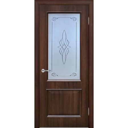 Межкомнатная дверь Schlager Elegance Вилора T1 (тик, остеклённая)