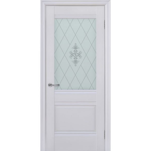 Межкомнатная дверь Schlager Provence Доминик (белый матовый, остеклённая)