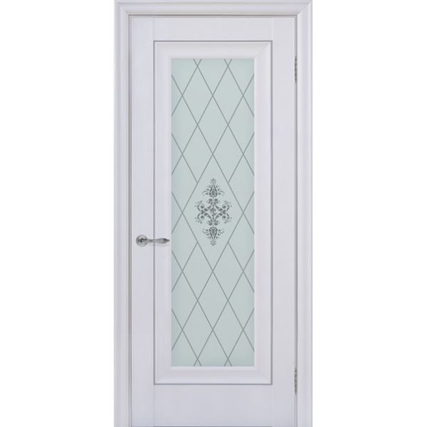 Межкомнатная дверь Schlager Provence Паскаль 1 (белый матовый, остеклённая)