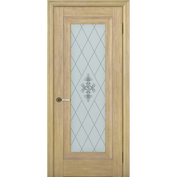 Межкомнатная дверь Schlager Provence Паскаль 1 (дуб натуральный, остеклённая)