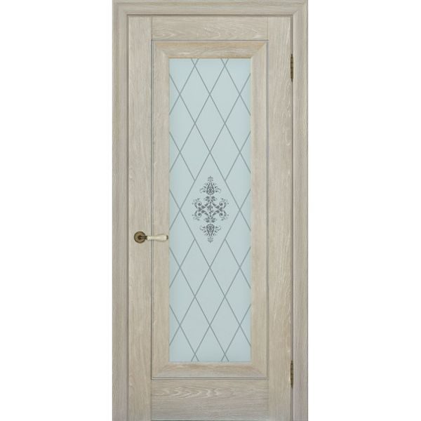 Межкомнатная дверь Schlager Provence Паскаль 1 (дуб седой, остеклённая)