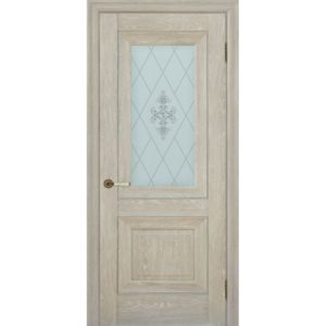 Межкомнатная дверь Schlager Provence Паскаль 2 (дуб седой, остеклённая)