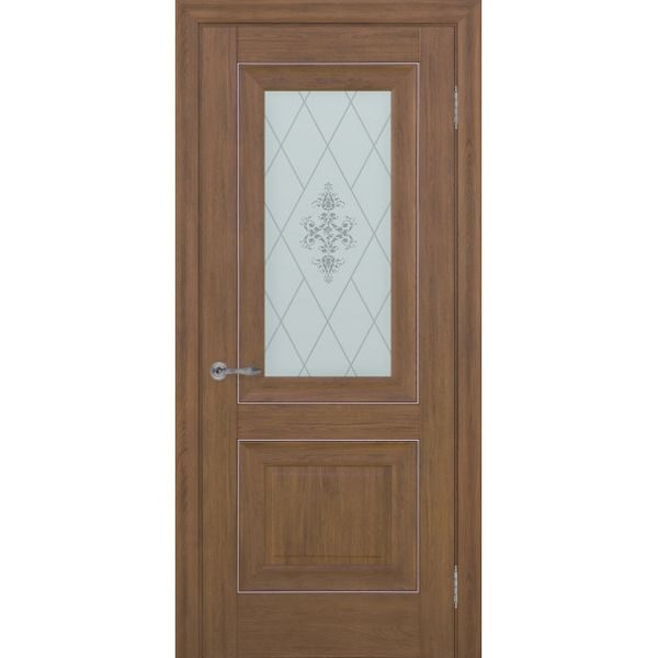 Межкомнатная дверь Schlager Provence Паскаль 2 (каштан, остеклённая)