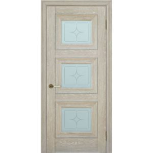 Межкомнатная дверь Schlager Provence Паскаль 3 (дуб седой, остеклённая)