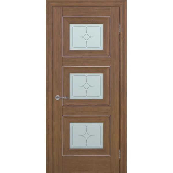 Межкомнатная дверь Schlager Provence Паскаль 3 (каштан, остеклённая)