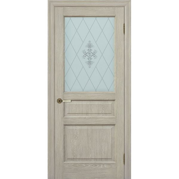 Межкомнатная дверь Schlager Provence Валери (дуб седой, остекленная)