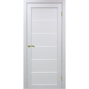 Межкомнатная дверь Optima Porte Турин 506 (белый монохром, остеклённая)