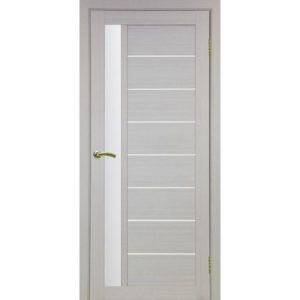 Межкомнатная дверь Optima Porte Турин 554 (дуб белёный, остеклённая)