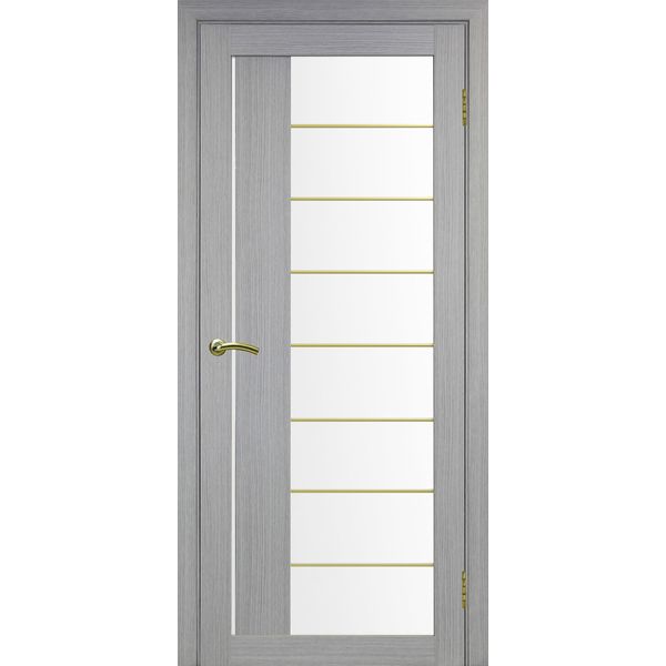 Межкомнатная дверь Optima Porte Турин 524 (АСС молдинг SG, дуб серый, остеклённая)