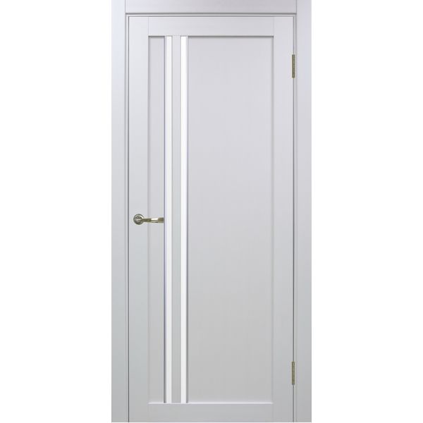 Межкомнатная дверь Optima Porte Турин 525 (АПС молдинг SC, белый монохром, остеклённая)