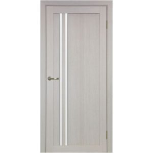 Межкомнатная дверь Optima Porte Турин 525 (АПС молдинг SC, дуб белёный, остеклённая)