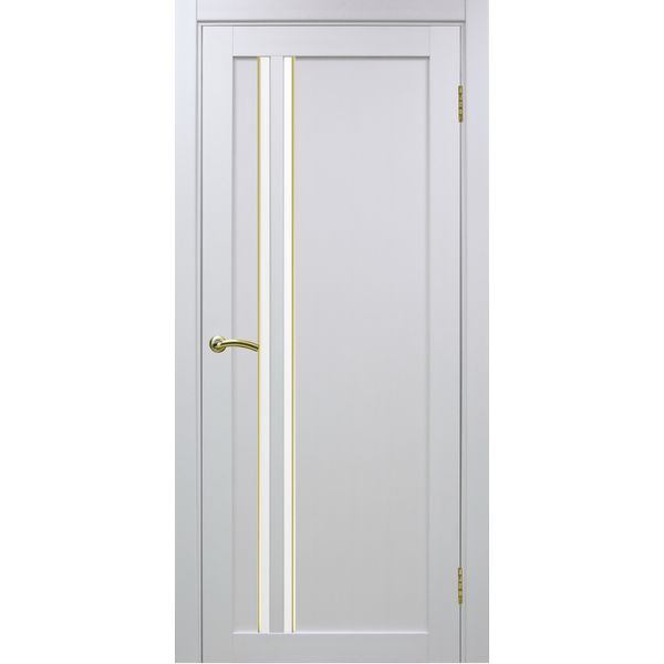 Межкомнатная дверь Optima Porte Турин 525 (АПС молдинг SG, белый монохром, остеклённая)