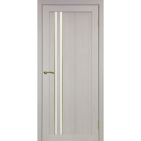 Межкомнатная дверь Optima Porte Турин 525 (АПС молдинг SG, дуб белёный, остеклённая)
