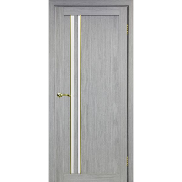 Межкомнатная дверь Optima Porte Турин 525 (АПС молдинг SG, дуб серый, остеклённая)