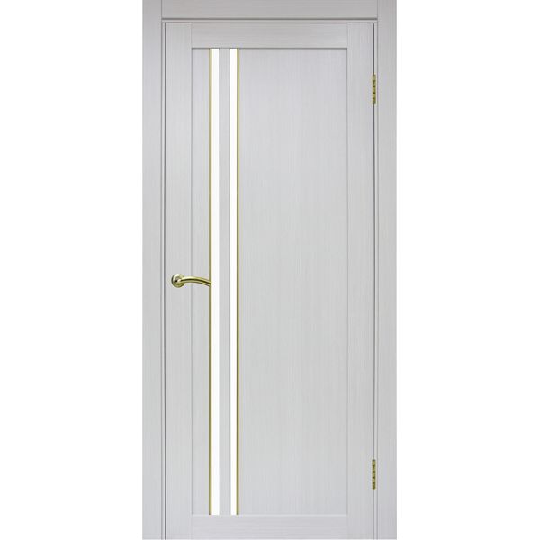 Межкомнатная дверь Optima Porte Турин 525 (АПС молдинг SG, ясень серебристый, остеклённая)
