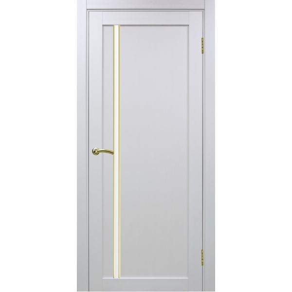 Межкомнатная дверь Optima Porte Турин 527 (АПС молдинг SG, белый монохром, остеклённая)