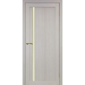 Межкомнатная дверь Optima Porte Турин 527 (АПС молдинг SG, дуб белёный, остеклённая)