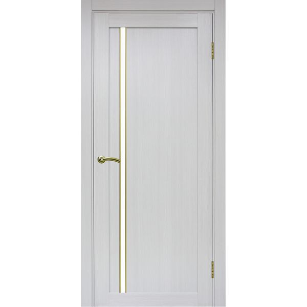 Межкомнатная дверь Optima Porte Турин 527 (АПС молдинг SG, ясень серебристый, остеклённая)