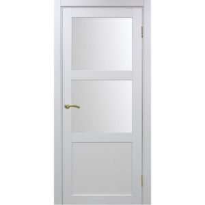 Межкомнатная дверь Optima Porte Турин 530.221 (белый монохром, остеклённая)