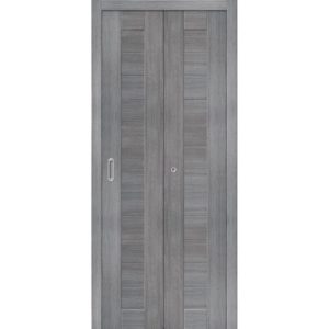 Складная межкомнатная дверь Порта-21 (Grey Veralinga, глухая)