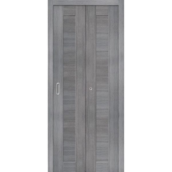 Складная межкомнатная дверь Браво-21 (Grey Veralinga, глухая)