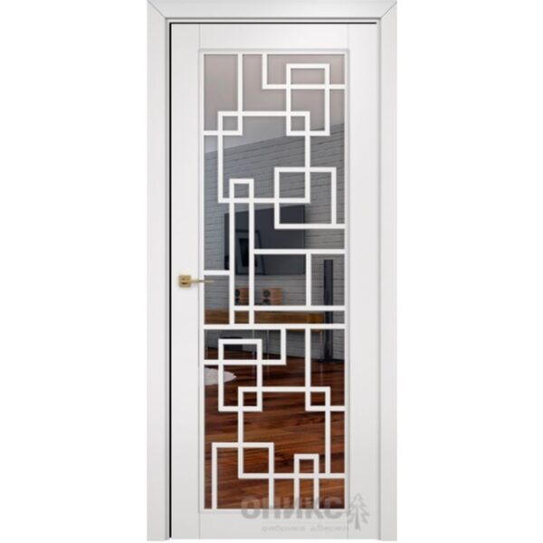 Межкомнатная дверь Оникс Сорбонна (эмаль белая)