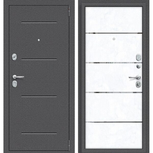 Входная дверь Porta R 104.П50 IMP-6 (антик серебро/snow art)