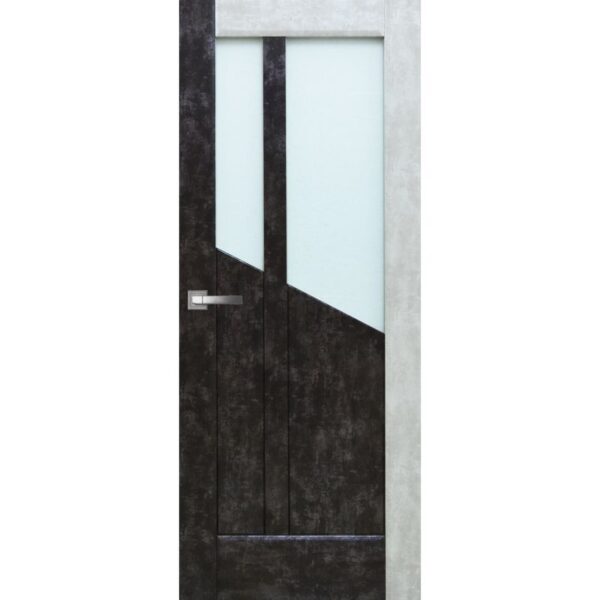Межкомнатная дверь ДверКо Дао (Комбинированная, стекло белое)