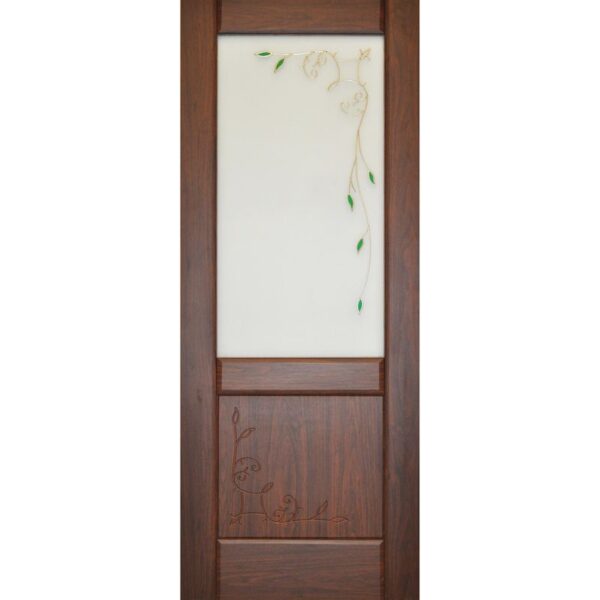 Межкомнатная дверь ДверКо Лиана (Береза, остекленная)