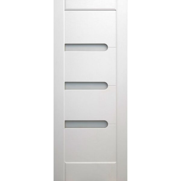 Межкомнатная дверь ДверКо Роял (Белая, стекло белое)