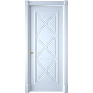 Межкомнатная дверь Interne Doors Багет 17 (Белая эмаль, глухая)