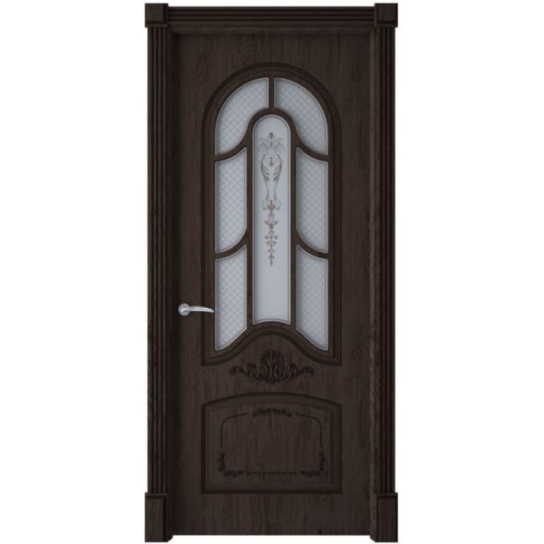Межкомнатная дверь Interne Doors Болонья (Мореный дуб, патина орех, остеклённая)
