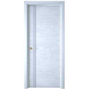 Межкомнатная дверь Interne Doors Line S5 (Белая эмаль, белое стекло)