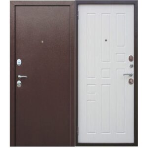 Входная дверь Гарда (8 мм, белый ясень, внутреннее открывание)