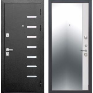Входная дверь (серебро, 9 см, эмалит белый, зеркало)