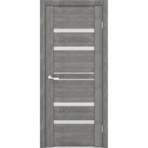 Межкомнатная дверь Петровская Б1 (дуб шале серебро, остеклённая)
