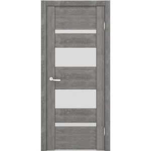 Межкомнатная дверь Петровская Б2 (дуб шале серебро, остеклённая)