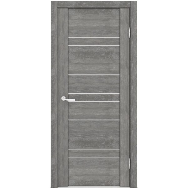 Межкомнатная дверь Петровская Б6 (дуб шале серебро, остеклённая)