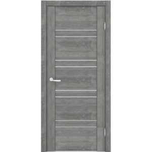 Межкомнатная дверь Петровская Б7 (дуб шале серебро, остеклённая)