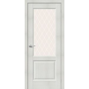 Межкомнатная дверь Неоклассик-33 (Bianco Veralinga, остеклённая)