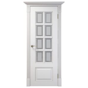 Межкомнатная дверь Арлес Афина К11 (Белый софт, остеклённая)