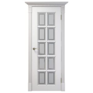 Межкомнатная дверь Арлес Афина К12 (Белый софт, остеклённая)