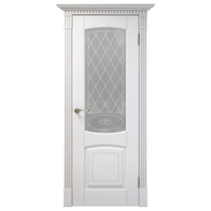 Межкомнатная дверь Арлес Афина Л1 (Белый софт, остеклённая)