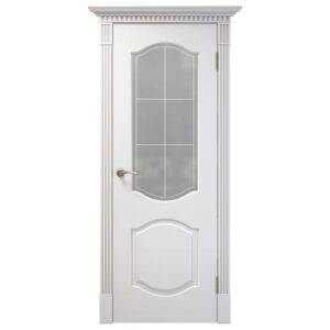 Межкомнатная дверь Арлес Афина Л2 (Белый софт, остеклённая)