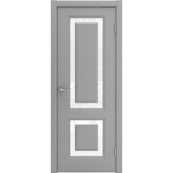 Межкомнатная дверь Арлес Аксиома 1 (Грей софт, белый триплекс)